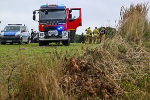 Uszkodzony dron znaleziony na polu w okolicy Białej Podlaskiej